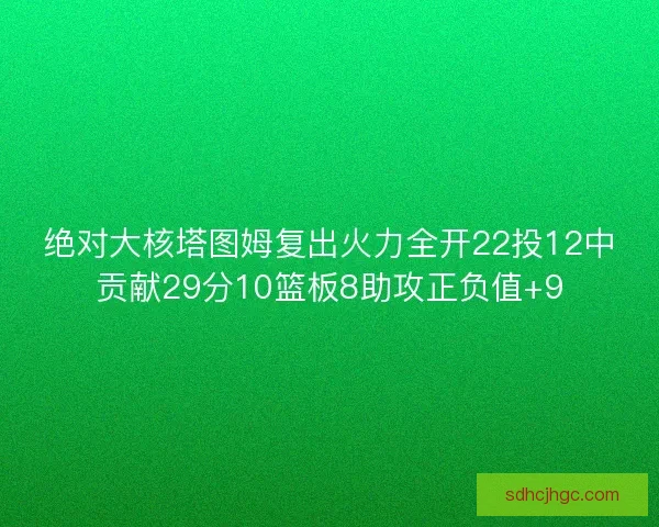 绝对大核塔图姆复出火力全开22投12中贡献29分10篮板8助攻正负值+9