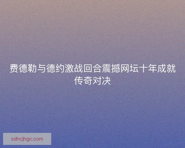 费德勒与德约激战回合震撼网坛十年成就传奇对决